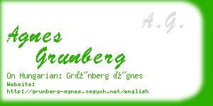 agnes grunberg business card